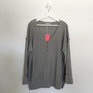 L11 Oversized Gray Knit Sweater size Large